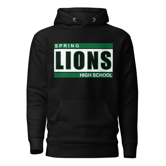 Spring High School Lions Black Premium Unisex Hoodie 098