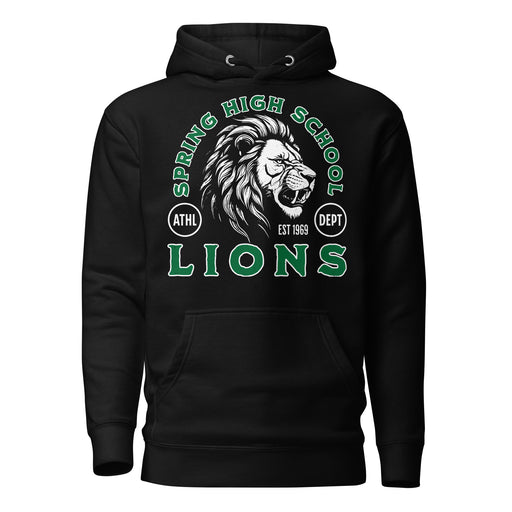 Spring High School Lions Black Premium Unisex Hoodie 208