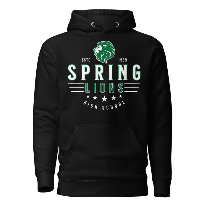 Spring High School Lions Black Premium Unisex Hoodie 217