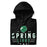 Neatly folded Spring High School Lions Black Premium Unisex Hoodie 217