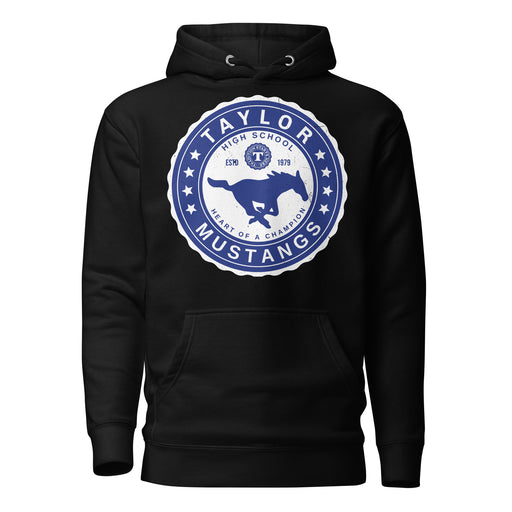 Taylor High School Mustangs Black Premium Unisex Hoodie 216