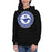 Woman wearing Taylor High School Mustangs Black Premium Unisex Hoodie 216