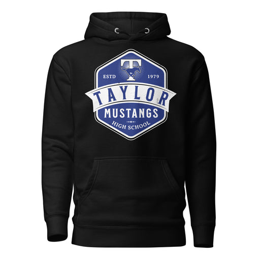 Taylor High School Mustangs Black Premium Unisex Hoodie 209