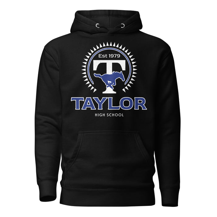 Taylor High School Mustangs Black Premium Unisex Hoodie 226