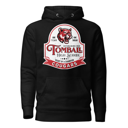 Tomball High School Cougars Black Premium Unisex Hoodie 219