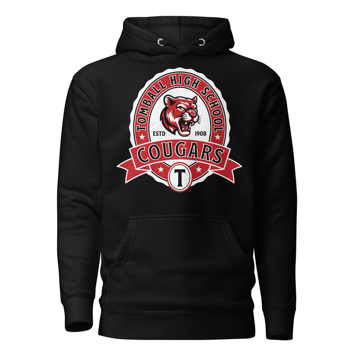 Tomball High School Cougars Black Premium Unisex Hoodie 212