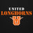 Close-up view of United High School Longhorns Black Premium Unisex Hoodie 222