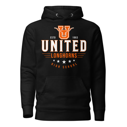 United High School Longhorns Black Premium Unisex Hoodie 217