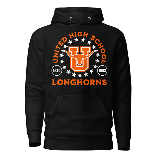 United High School Longhorns Black Premium Unisex Hoodie 208