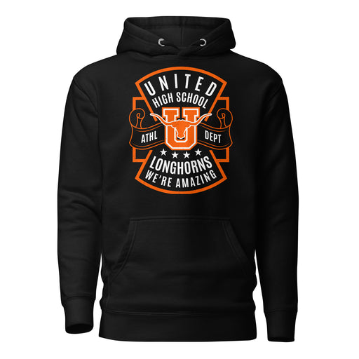 United High School Longhorns Black Premium Unisex Hoodie 207