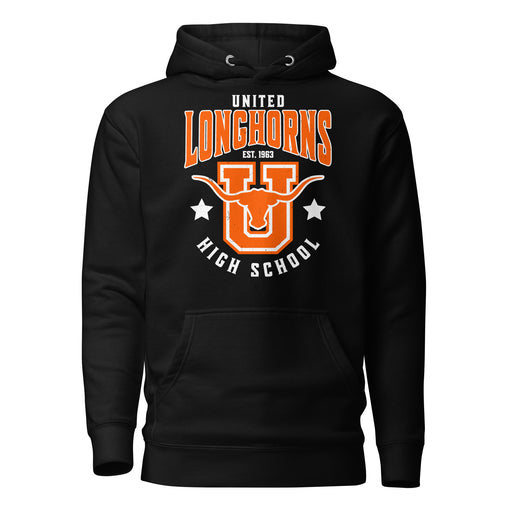 United High School Longhorns Black Premium Unisex Hoodie 213