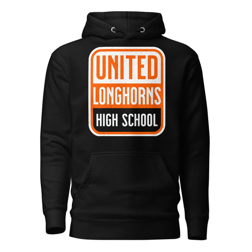 United High School Longhorns Black Premium Unisex Hoodie 001