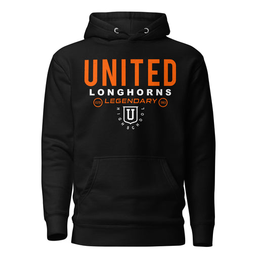 United High School Longhorns Black Premium Unisex Hoodie 003