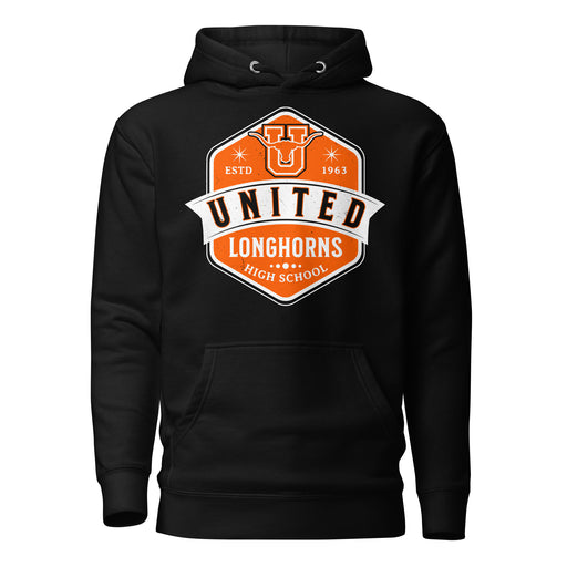 United High School Longhorns Black Premium Unisex Hoodie 209