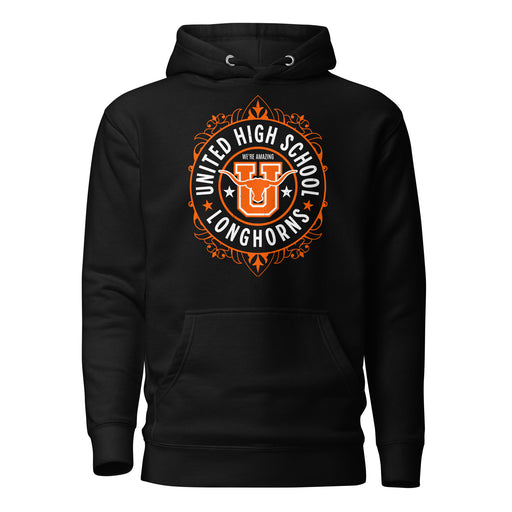 United High School Longhorns Black Premium Unisex Hoodie 227