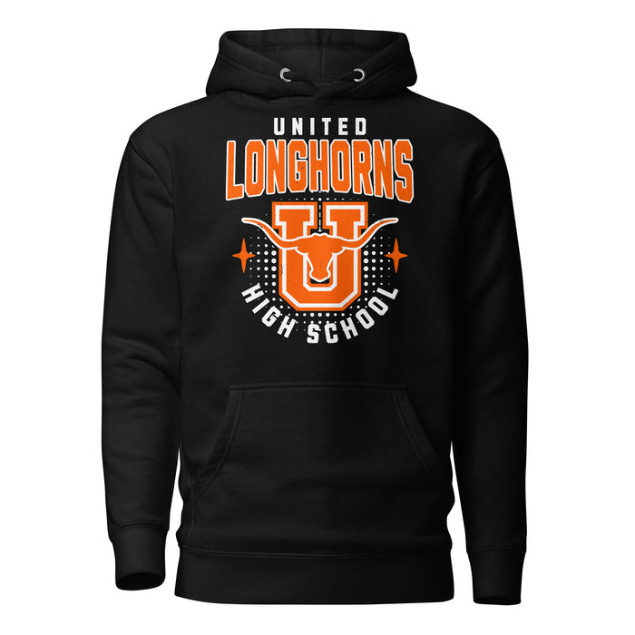 United High School Longhorns Black Premium Unisex Hoodie 204