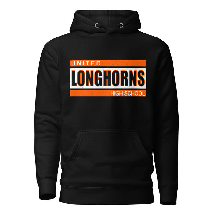 United High School Longhorns Black Premium Unisex Hoodie 098