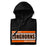 Neatly folded view of United High School Longhorns Black Premium Unisex Hoodie 098