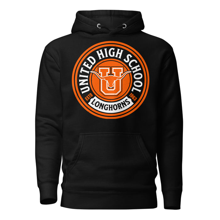 United High School Longhorns Black Premium Unisex Hoodie 220