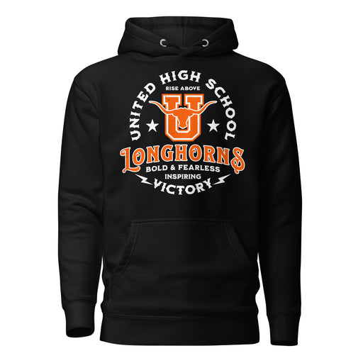 United High School Longhorns Black Premium Unisex Hoodie 206