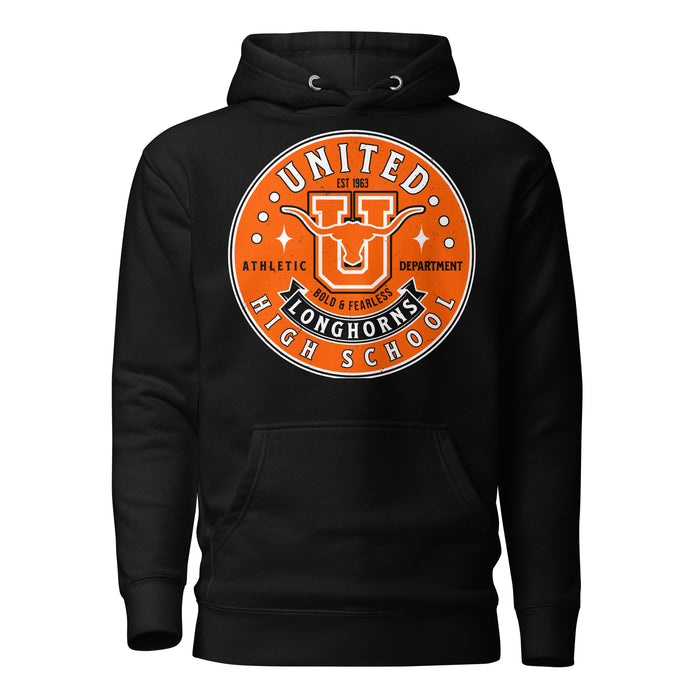 United High School Longhorns Black Premium Unisex Hoodie 215