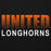 Close-up view of United High School Longhorns Black Premium Unisex Hoodie 024