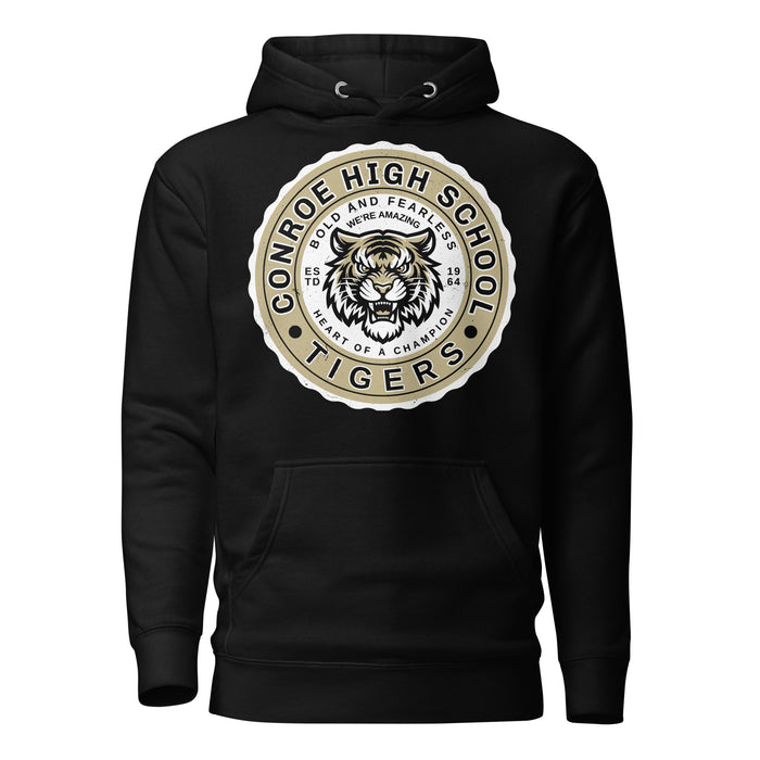 Conroe High School Tigers Black Premium Unisex Hoodie 216