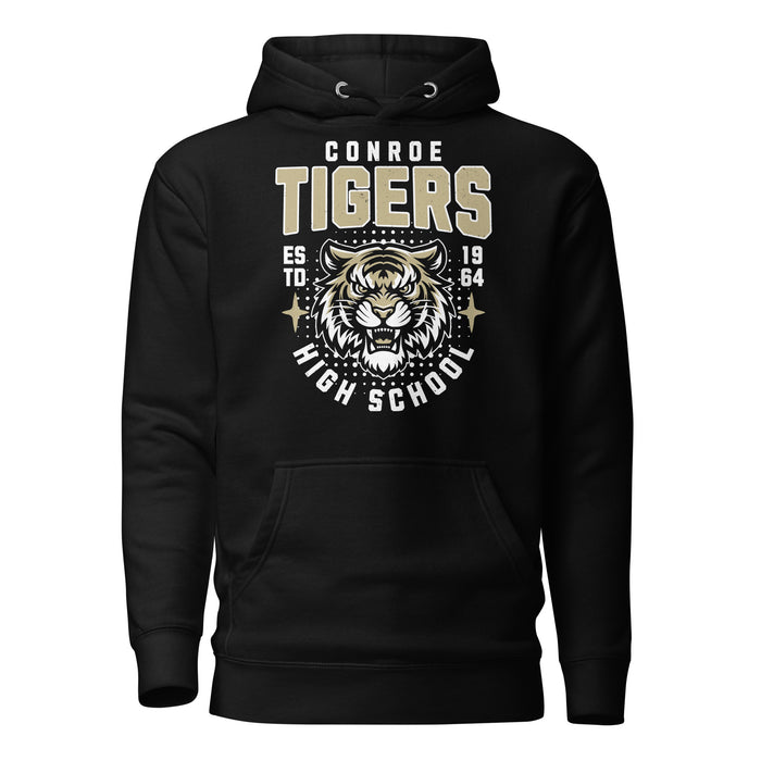 Conroe High School Tigers Black Premium Unisex Hoodie 204