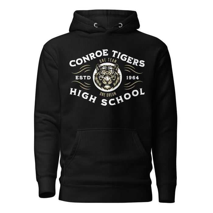 Conroe High School Tigers Black Premium Unisex Hoodie 230