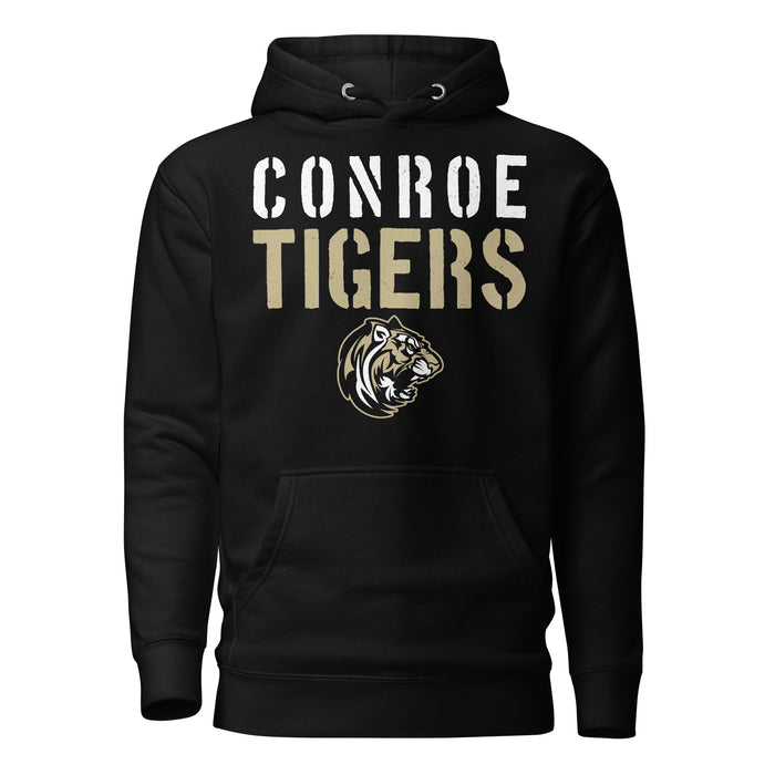 Conroe High School Tigers Black Premium Unisex Hoodie 017