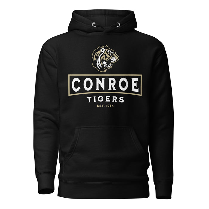 Conroe High School Tigers Black Premium Unisex Hoodie 202