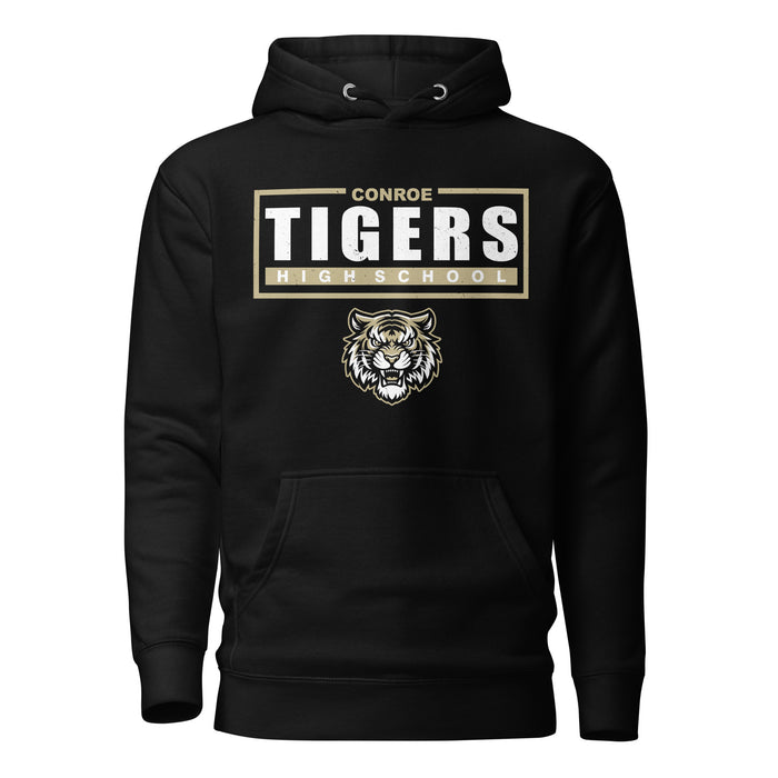 Conroe High School Tigers Black Premium Unisex Hoodie 049