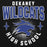 Close-up view of Dekaney High School Wildcats Black Premium Unisex Hoodie 204