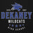 Close-up view of Dekaney High School Wildcats Black Premium Unisex Hoodie 217