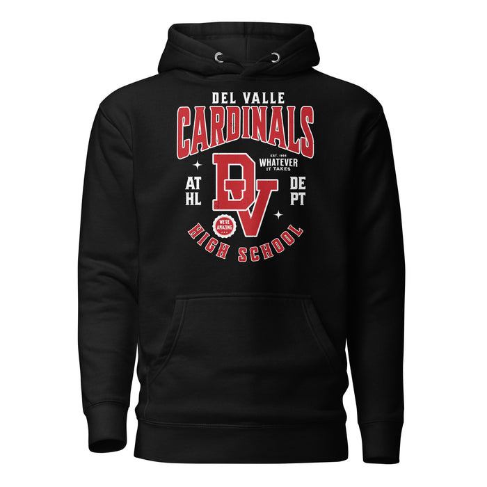 Del Valle High School Cardinals Black Premium Unisex Hoodie 229