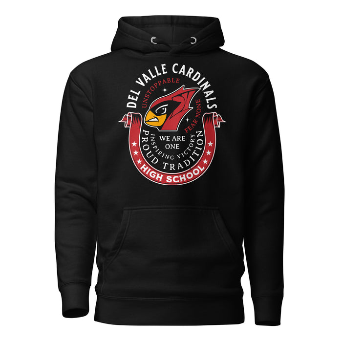 Del Valle High School Cardinals Black Premium Unisex Hoodie 229
