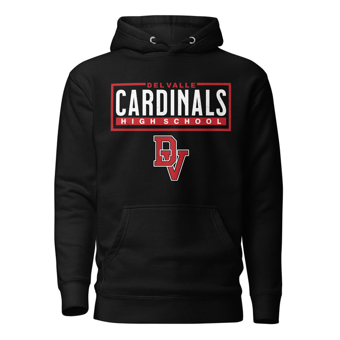 Del Valle High School Cardinals Black Premium Unisex Hoodie 049