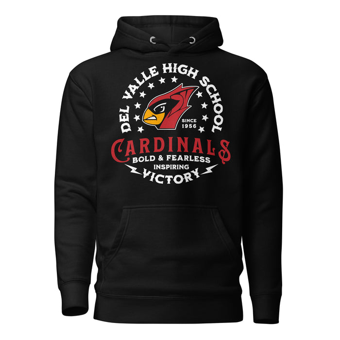 Del Valle High School Cardinals Black Premium Unisex Hoodie 206