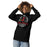 Woman wearing Del Valle High School Cardinals Black Premium Unisex Hoodie 206