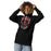 Woman wearing Del Valle High School Cardinals Black Premium Unisex Hoodie 204
