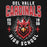 Close-up view of Del Valle High School Cardinals Black Premium Unisex Hoodie 204