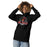 Woman wearing Del Valle High School Cardinals Black Premium Unisex Hoodie 221
