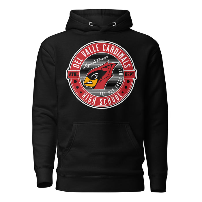 Del Valle High School Cardinals Black Premium Unisex Hoodie 224