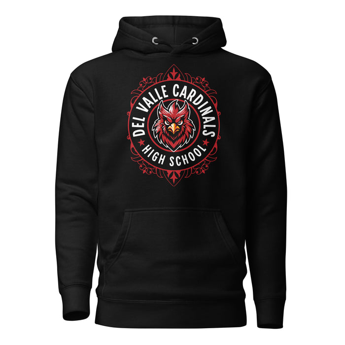 Del Valle High School Cardinals Black Premium Unisex Hoodie 227