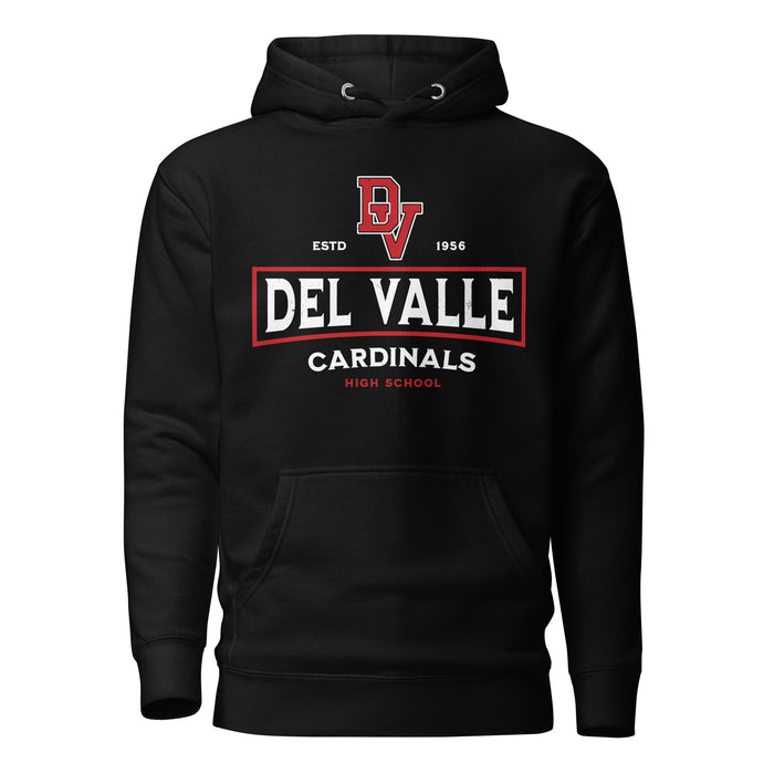 Del Valle High School Cardinals Black Premium Unisex Hoodie 202