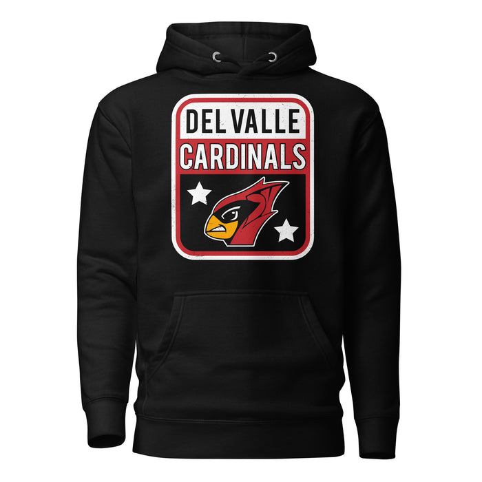 Del Valle High School Cardinals Black Premium Unisex Hoodie 001