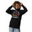 Woman wearing Del Valle High School Cardinals Black Premium Unisex Hoodie 208