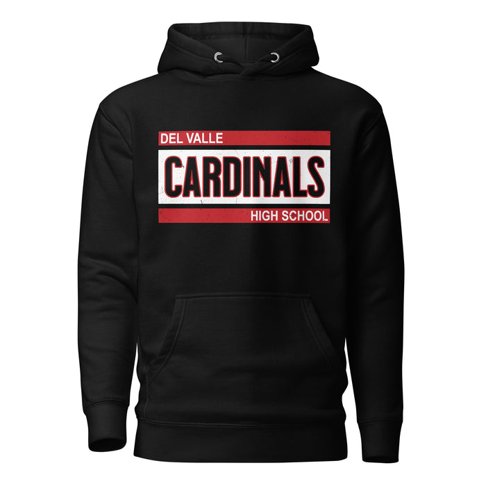 Del Valle High School Cardinals Black Premium Unisex Hoodie 098