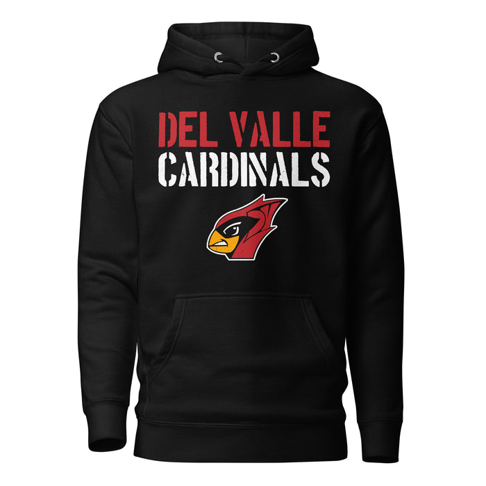 Del Valle High School Cardinals Black Premium Unisex Hoodie 017
