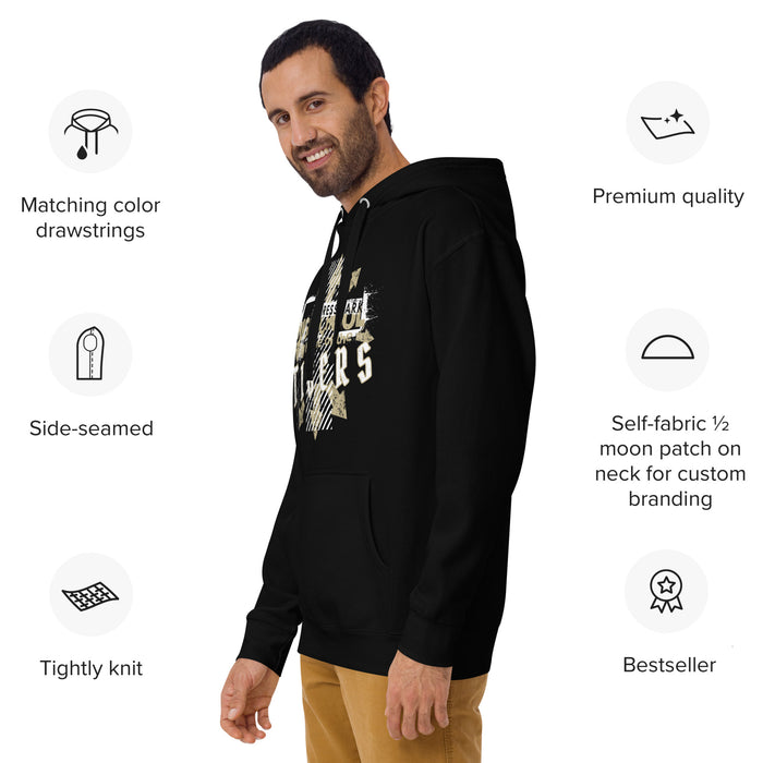 Man wearing Cypress Park High School Tigers Black Premium Unisex Hoodie 210